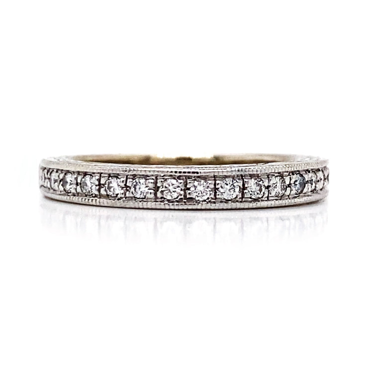 .15TCW Engraved Diamond Band
