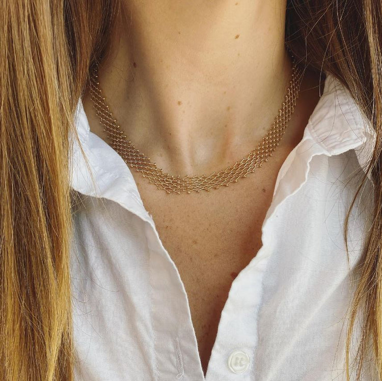 17 Inch Mesh Collar Necklace
