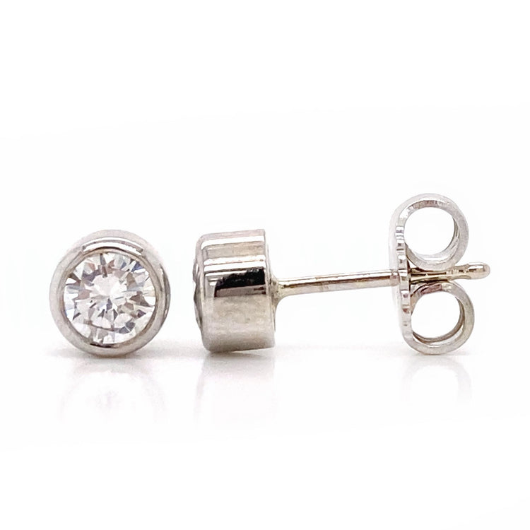 .50TCW Bezel Set Diamond Studs