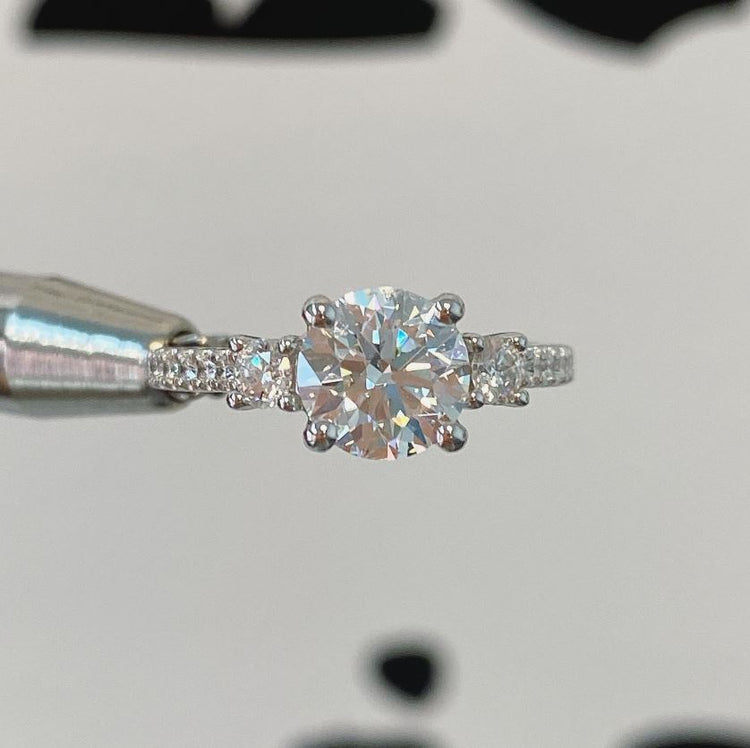 1.66TCW Three Stone Diamond Ring