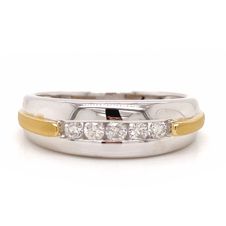 Two Tone Diamond Band