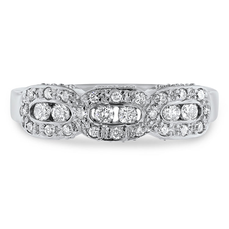 Scalloped Diamond Ring