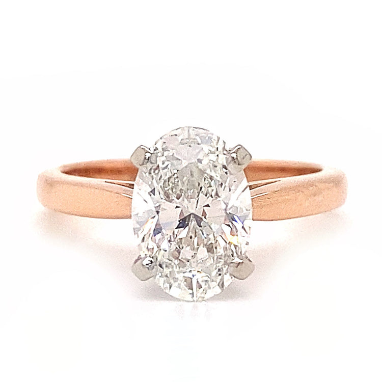 Oval Solitaire Diamond Ring