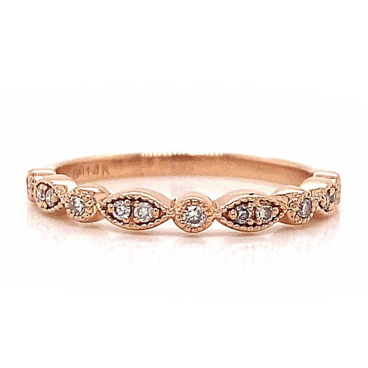 Scalloped Diamond Band