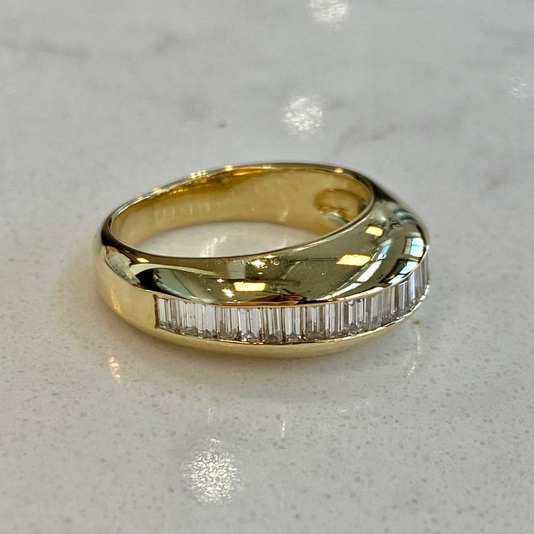 Baguette Diamond Dome Ring