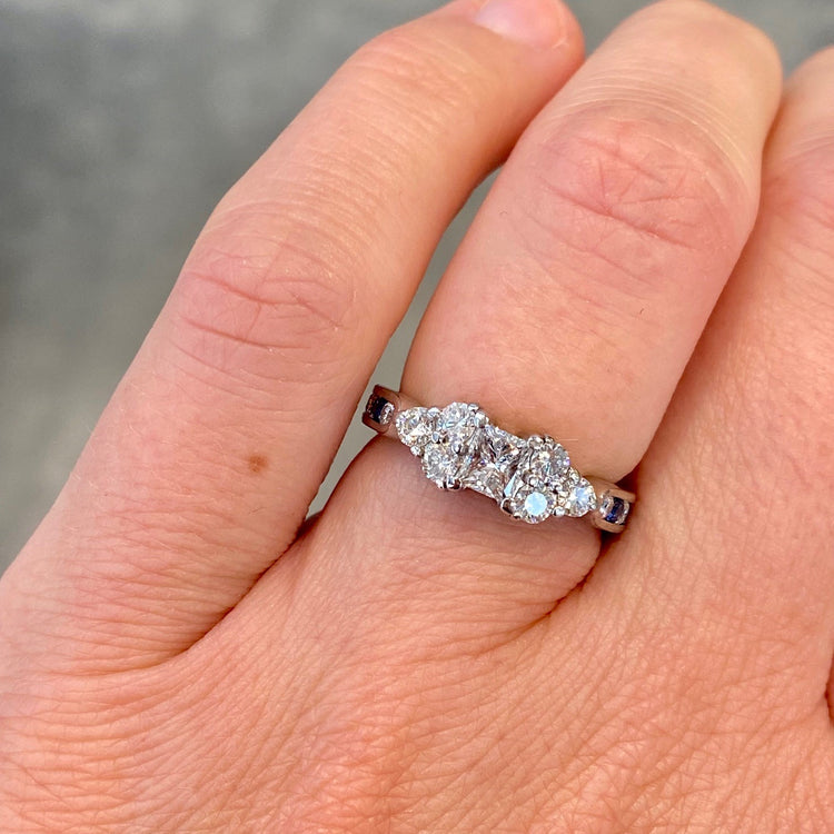 Sapphire Accent Diamond Ring by Birks
