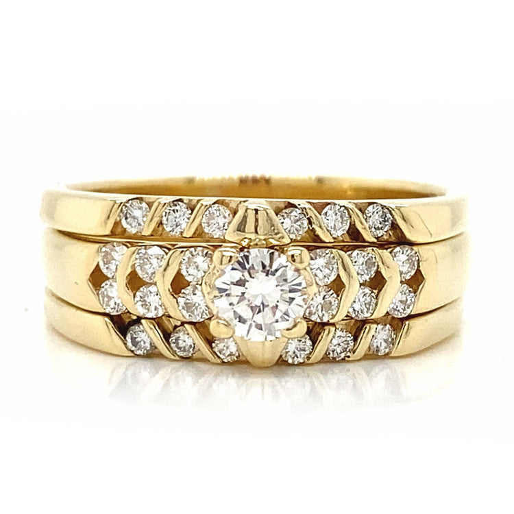 3 Piece Diamond Wedding Set
