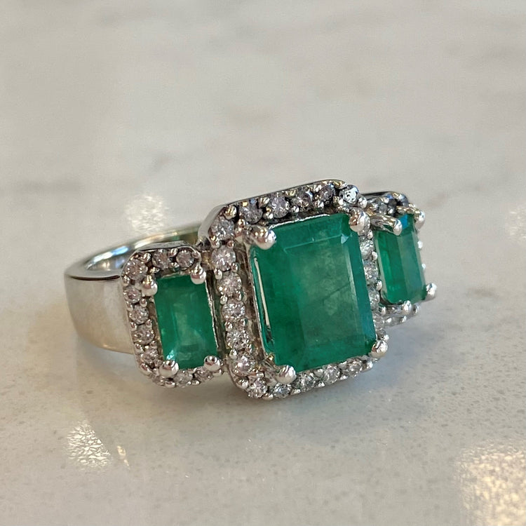 Emerald & Diamond Ring