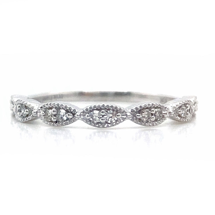 Scalloped Diamond Band