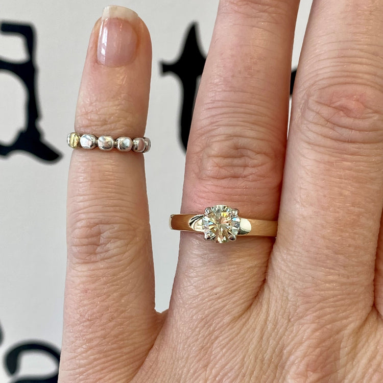Light Yellow Diamond Solitaire