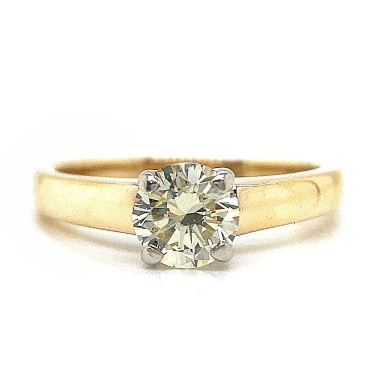 Light Yellow Diamond Solitaire