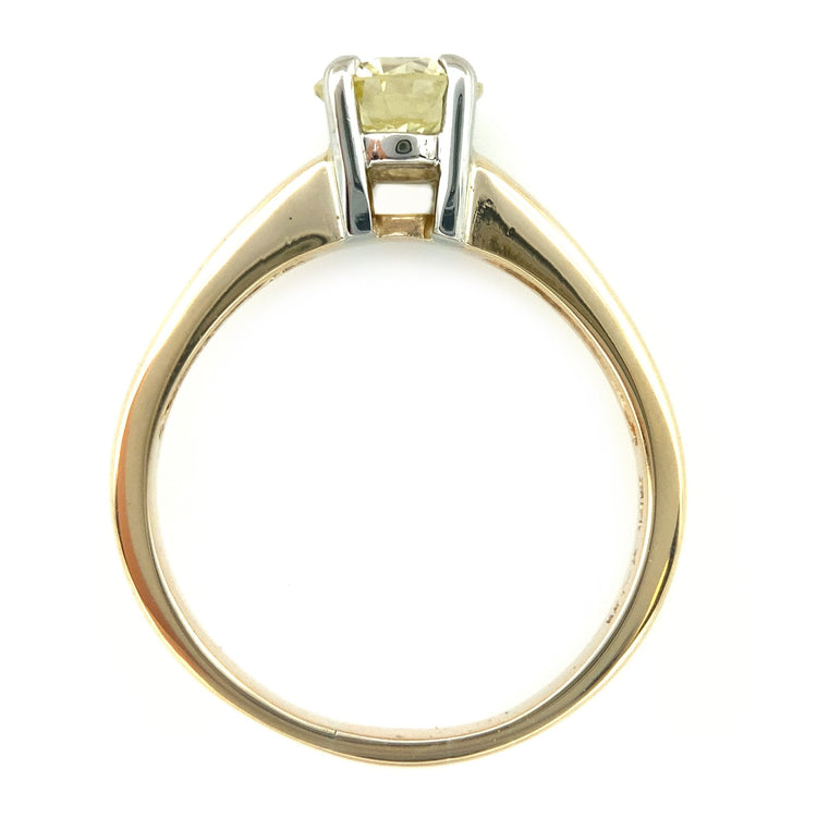 Light Yellow Diamond Solitaire
