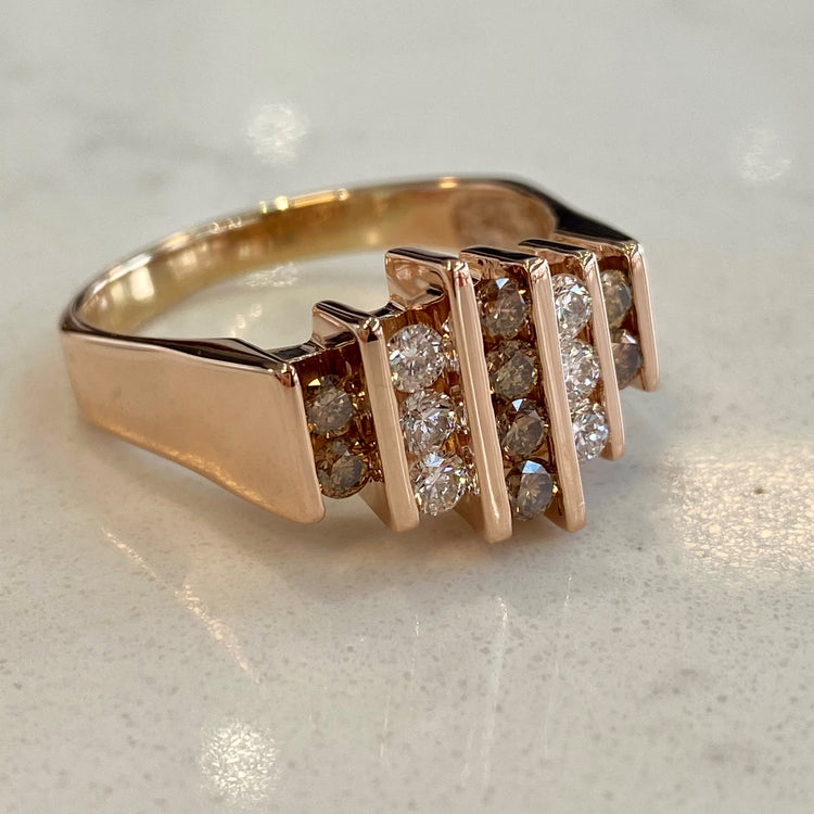 Champagne Diamond Ring