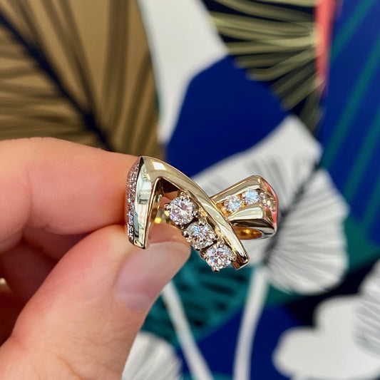 Free Form Diamond Ring