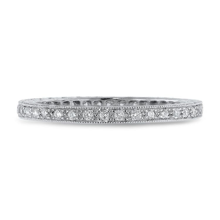 Carved Diamond Eternity Band