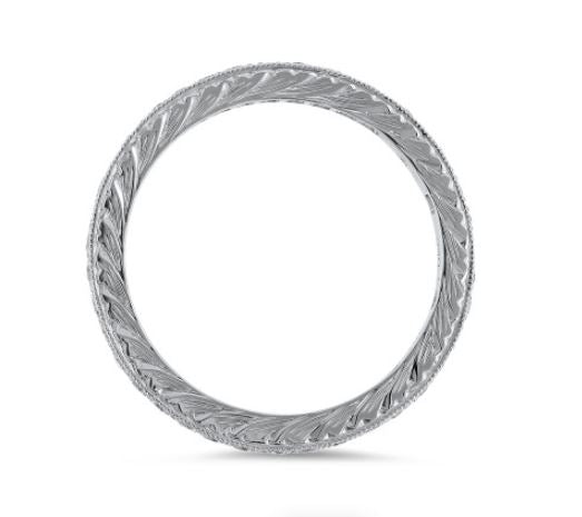 Carved Diamond Eternity Band