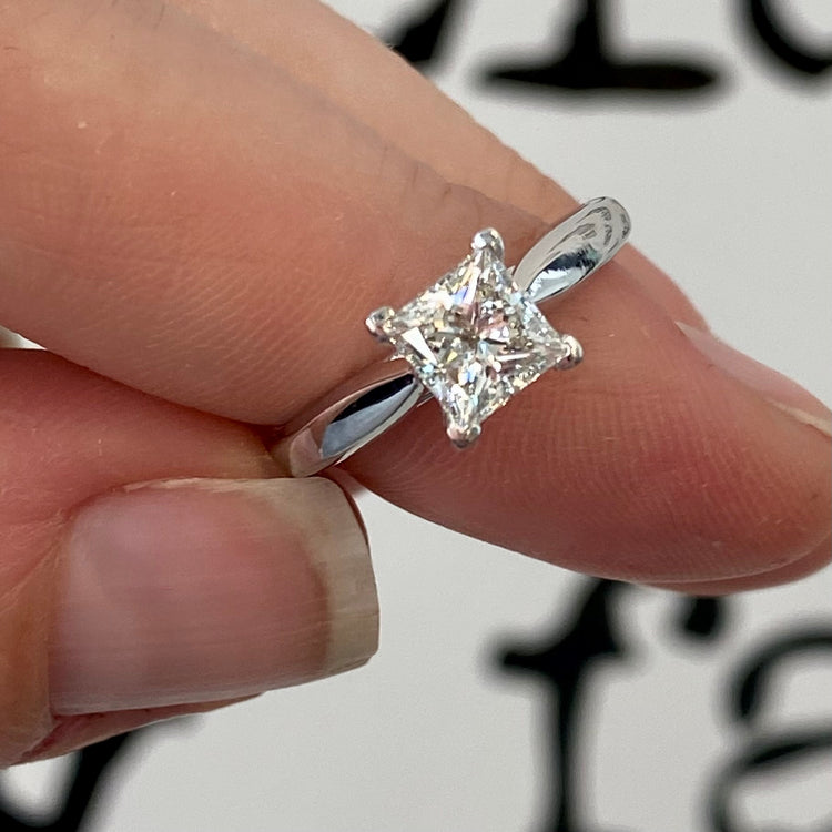 Princess Cut Diamond Solitaire Ring