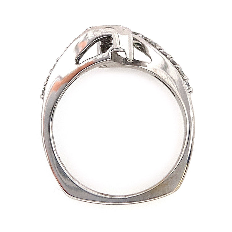 Interlocking Diamond Wedding Set