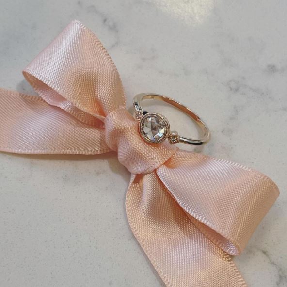 Rose Cut Diamond Engagement Ring
