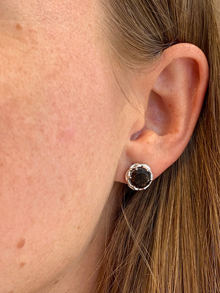 Tacori Smoky Quartz Stud Earrings