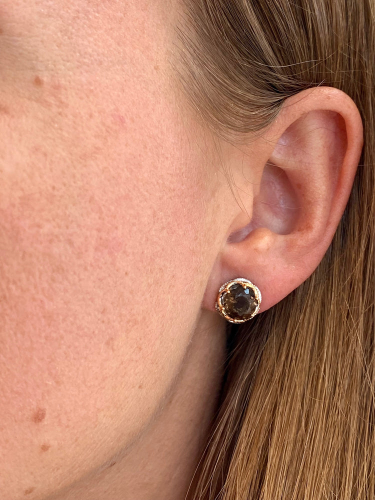 Smoky Quartz Truffle Earrings by Tacori
