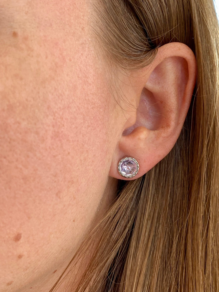 Tacori Lilac Blossom Rose Amethyst Studs
