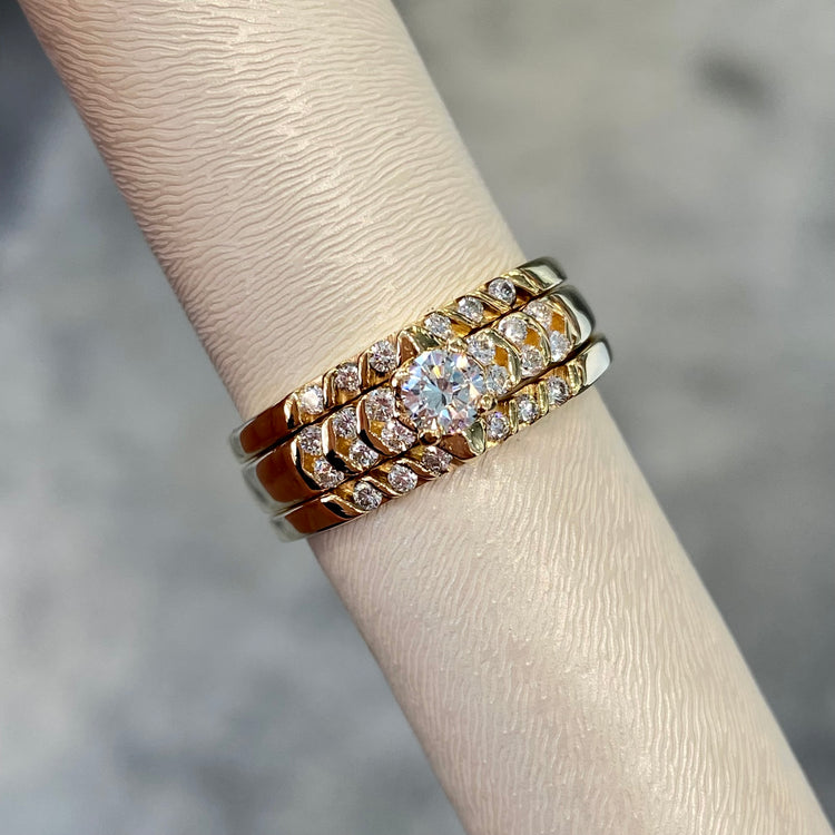 3 Piece Diamond Wedding Set