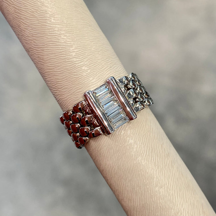 Baguette Diamond Chain Ring