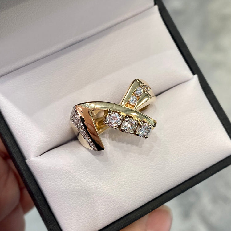 Free Form Diamond Ring