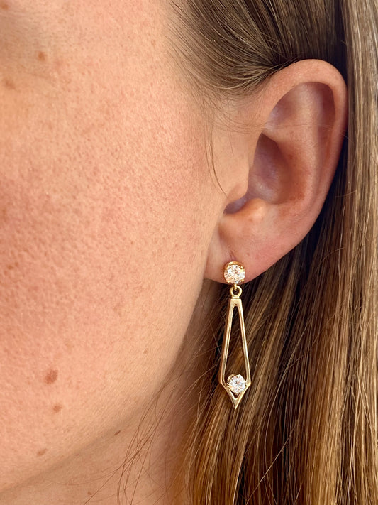 1.50TCW Diamond Drop Earrings