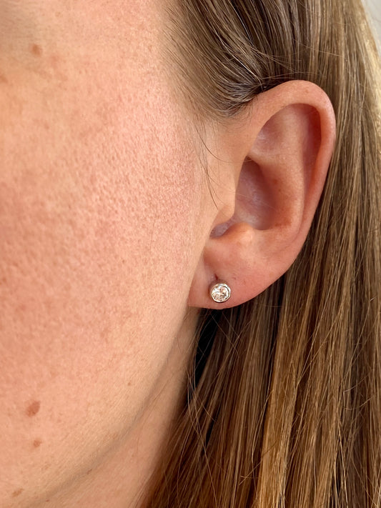 .50TCW Bezel Set Diamond Studs