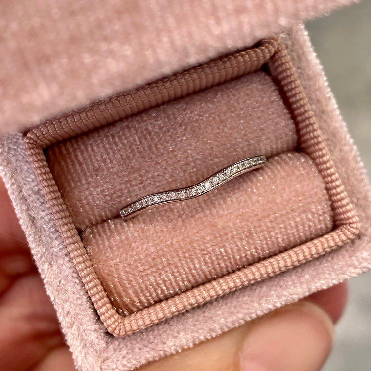 Curved Diamond Band by Simon G