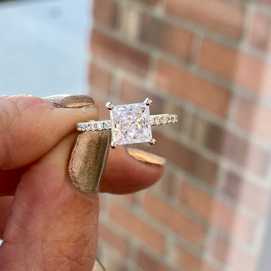 Princess Cut Diamond Ring Setting by Simon G