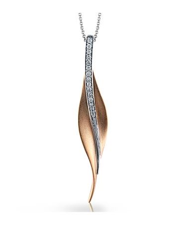 Diamond Leaf Necklace by Simon G