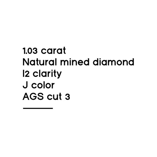 1.03CT Round Brilliant Cut Diamond