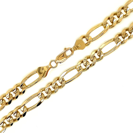 25 Inch Figaro Gold Chain