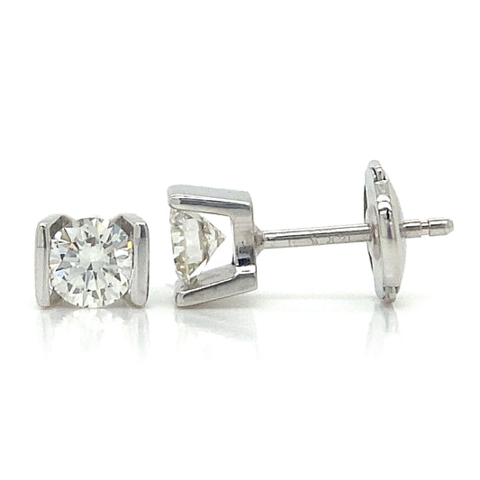 .60CTW White Gold Diamond Studs