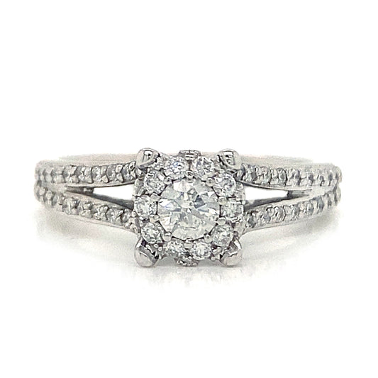 Split Shank Diamond Ring