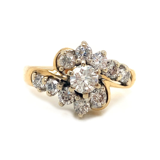 Bypass Diamond Ring