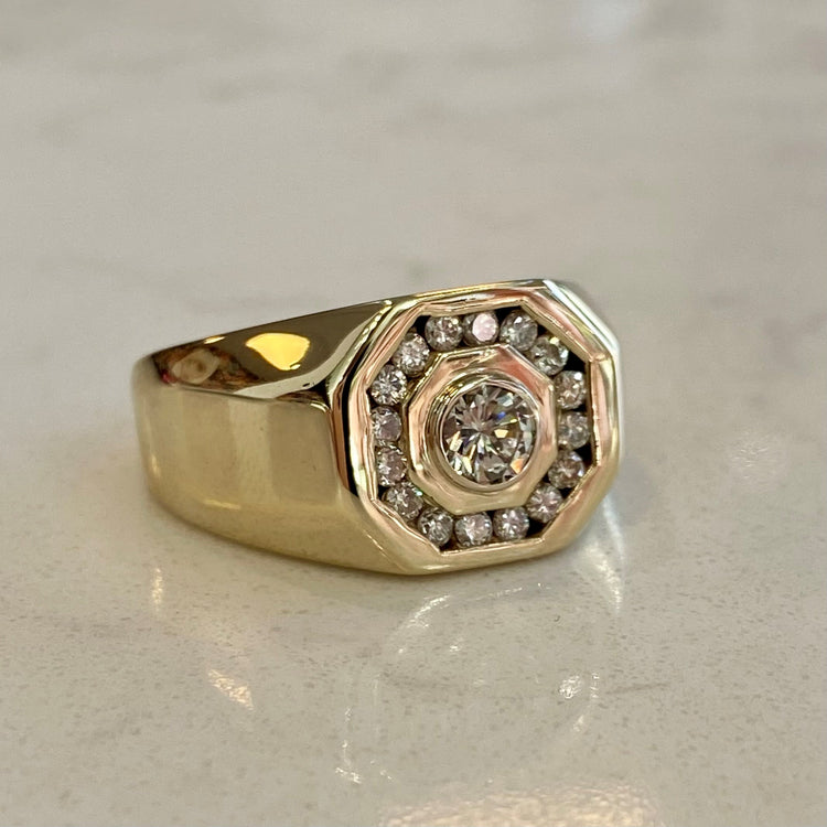 Diamond Octagon Ring