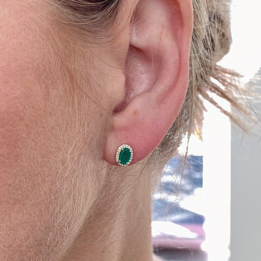 Emerald & Diamond Earrings