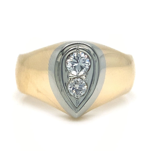 Pear Center Diamond Ring