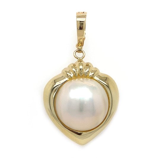 Mabe Pearl Clip on Pendant
