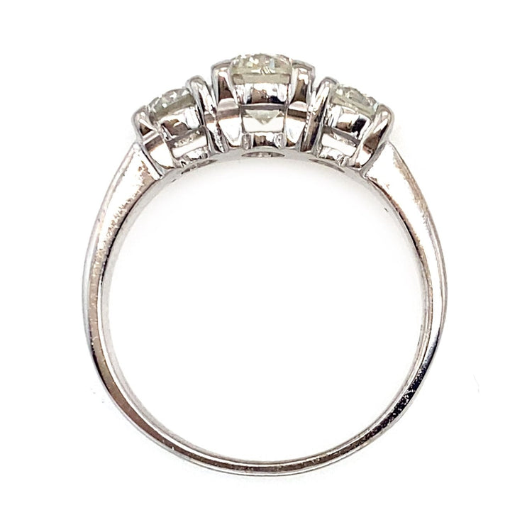1.10TCW Classic Diamond Three Stone Ring