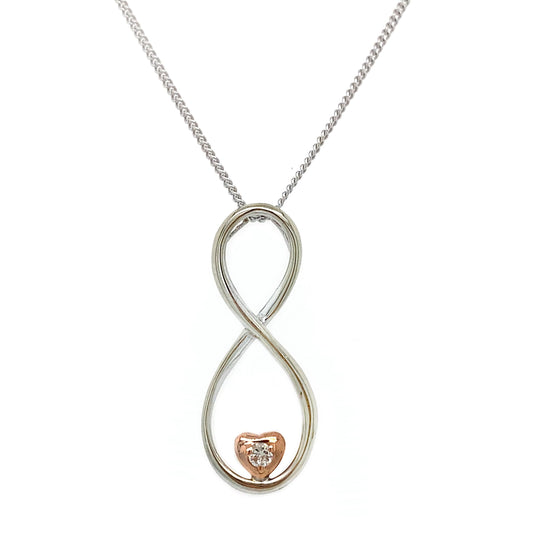Infinity & Heart Diamond Necklace