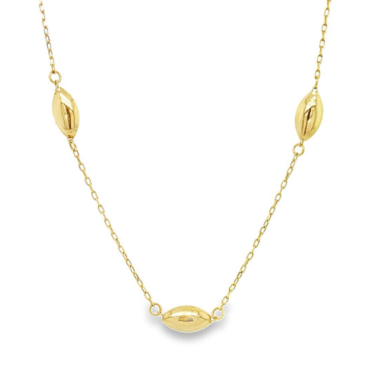 Yellow Gold Station Layering Necklace