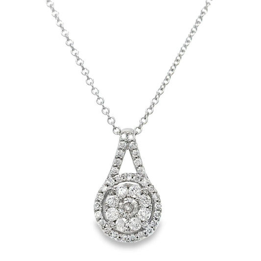 .50TCW Cluster Diamond Necklace