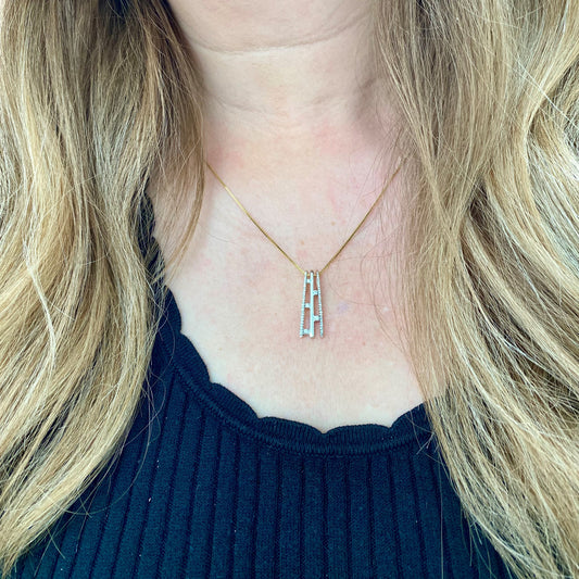 Triple Row Diamond Necklace
