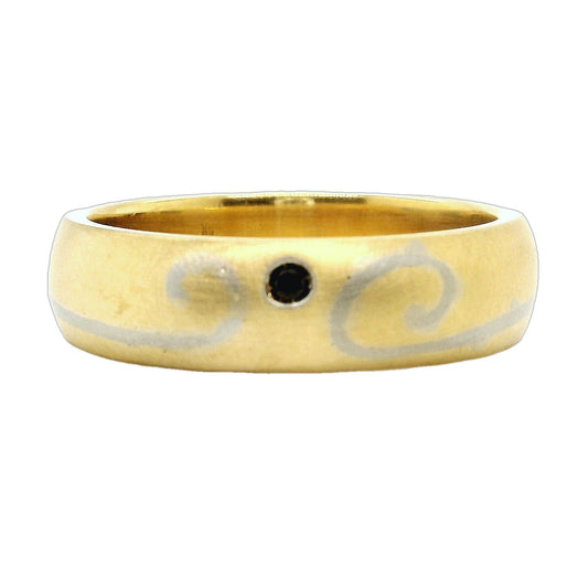Two Tone Sapphire Band