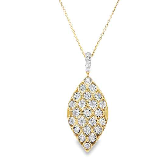 .50TCW Illusion Set Diamond Necklace